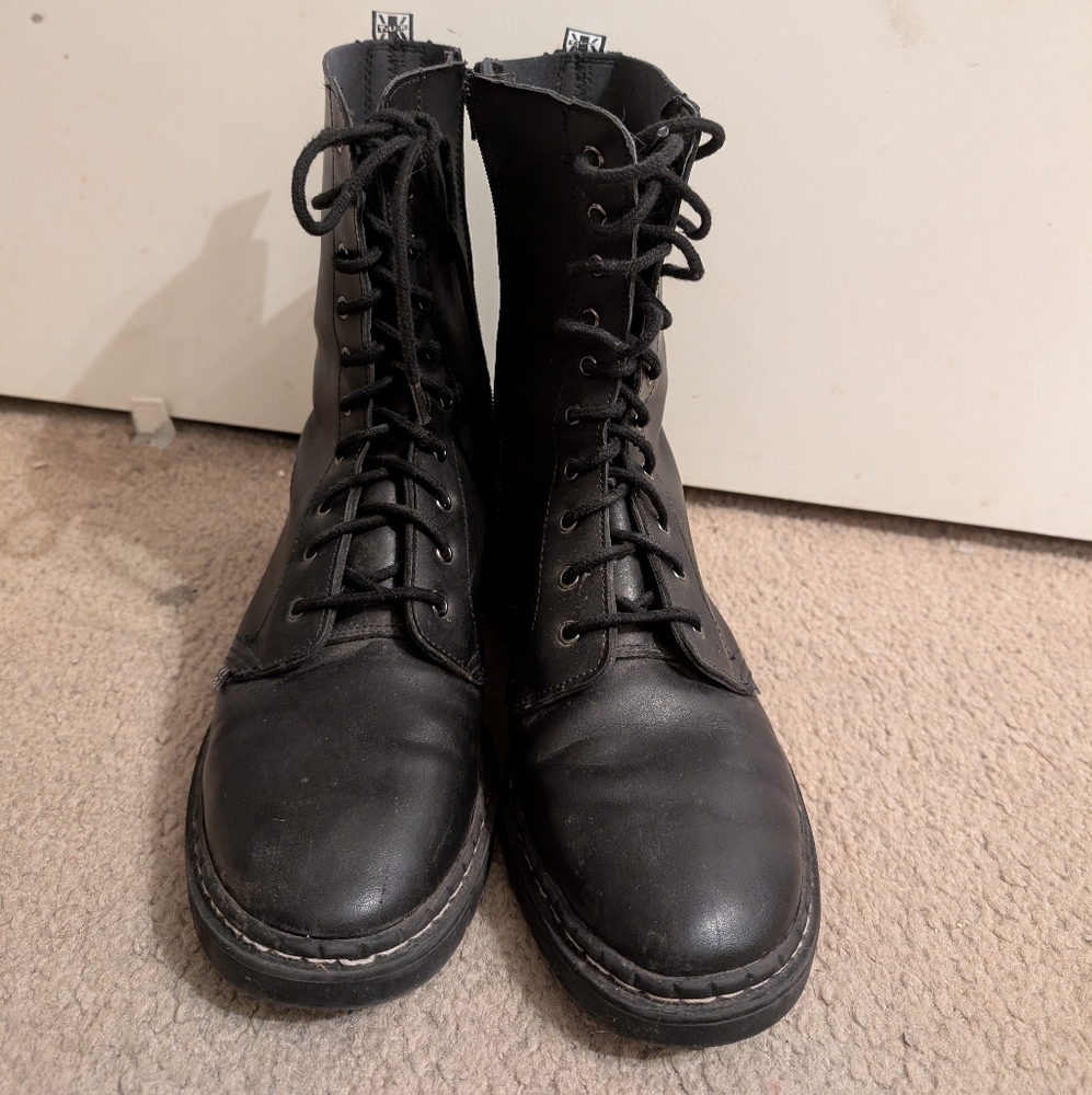TUK Black Lace-Up Boots size 11